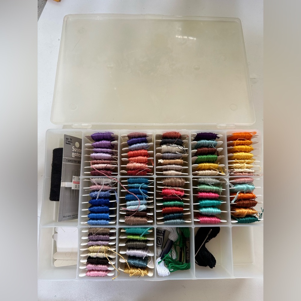 Multi-Color Embroidery Floss Organizer Kit - clear Darice Storage Case